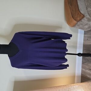Purple V-Neck Sweater Cashmere